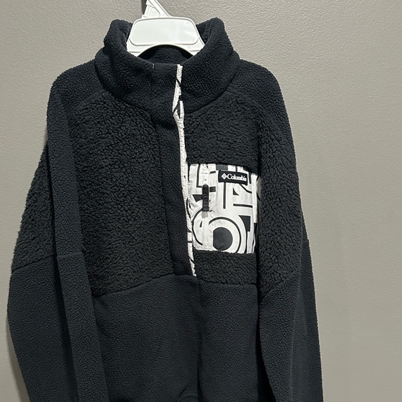 Plus Size Women’s XXL COLUMBIA Chunky Fleece Pullover Black and White - Picture 1 of 7